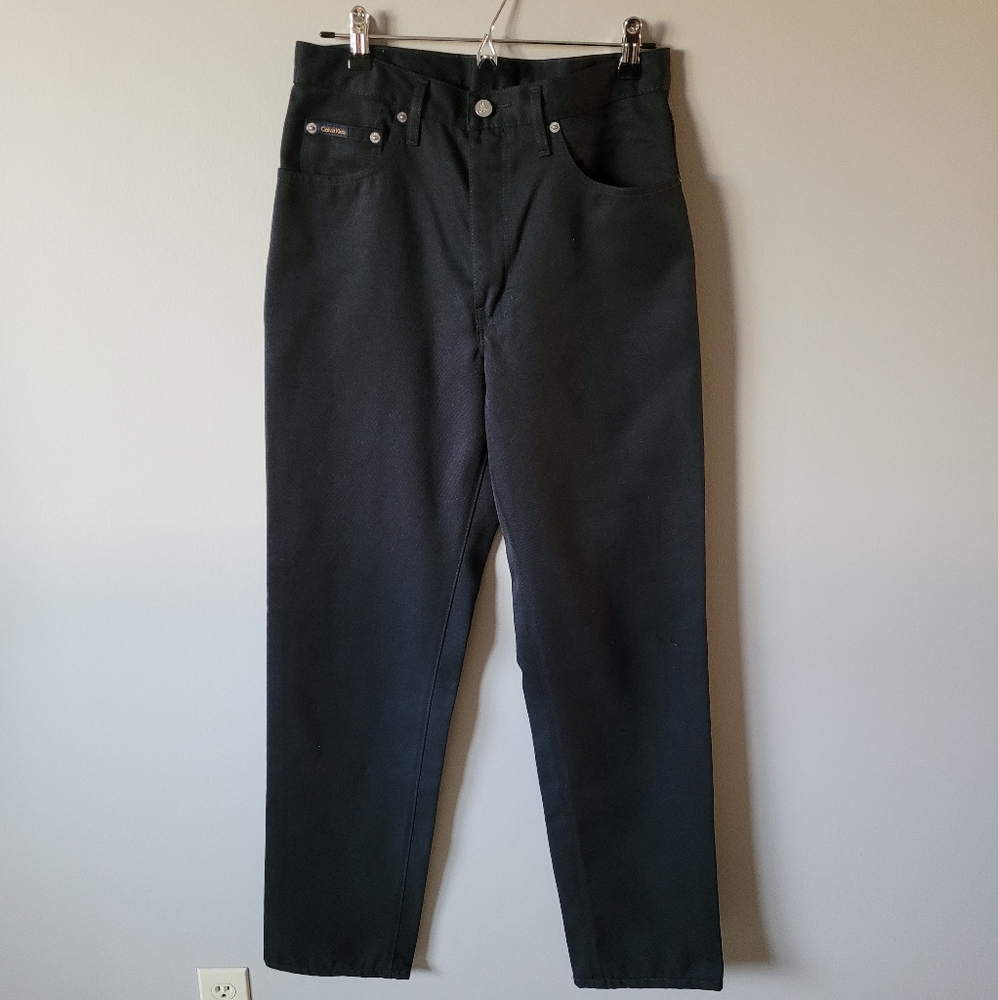 Calvin Klien black high rise trousers
